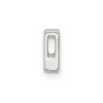Sterling Silver E-coated Letter W Slide Charm - Image 2