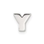 Sterling Silver E-coated Letter Y Slide Charm - Image 3