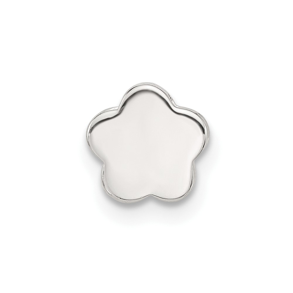 QC11490.jpg Sterling Silver E-coated Flower Slide Charm - Image 1