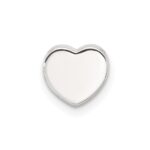 Sterling Silver E-coated Heart Slide Charm