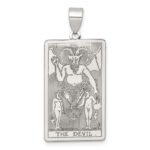 Sterling Silver The Devil Tarot Card Pendant