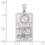 Sterling Silver The Moon Tarot Card Pendant - Image 4