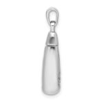 Sterling Silver Rhodium-plated Polished CZ Ash Holder Pendant - Image 2