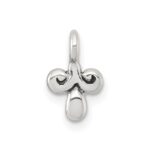 Sterling Silver Polished and Antiqued Fancy Charm