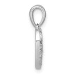 Sterling Silver Rhodium-plated Polished CZ Star in Heart Pendant - Image 2