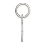 Sterling Silver Polished Cut-out 3-leaf Clover in Circle Pendant - Image 2