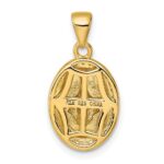 Sterling Silver Gold-tone and Rhodium-plated Polished Miraculous Medal Pendant - Image 3