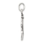 Sterling Silver Antiqued Lighthouse Charm - Image 2