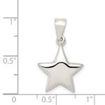 Sterling Silver Rhodium-plated Star Charm - Image 3