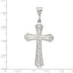 Sterling Silver Diamond-cut Cross Pendant - Image 3