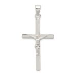 Sterling Silver Polished Crucifix Pendant