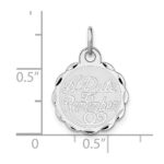 Sterling Silver Rhodium-plated A Date To Remember Disc Charm - Image 4