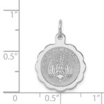 Sterling Silver Rhodium-plated My Confirmation Disc Charm - Image 3