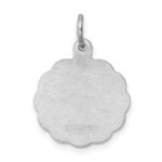 Sterling Silver Rhodium-plated Baptism Disc Charm - Image 4