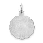Sterling Silver Rhodium-plated Praying Hands Disc Charm - Image 4