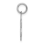 Sterling Silver Rhodium-plated Graduation Day Disc Charm - Image 2