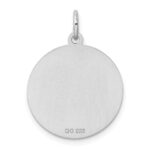 Sterling Silver Rhodium-plated Happy Birthday Disc Charm - Image 4