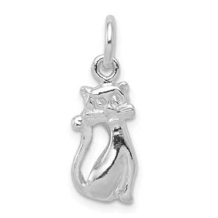 Sterling Silver Cat Charm