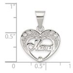 Sterling Silver Mama Heart Charm - Image 4