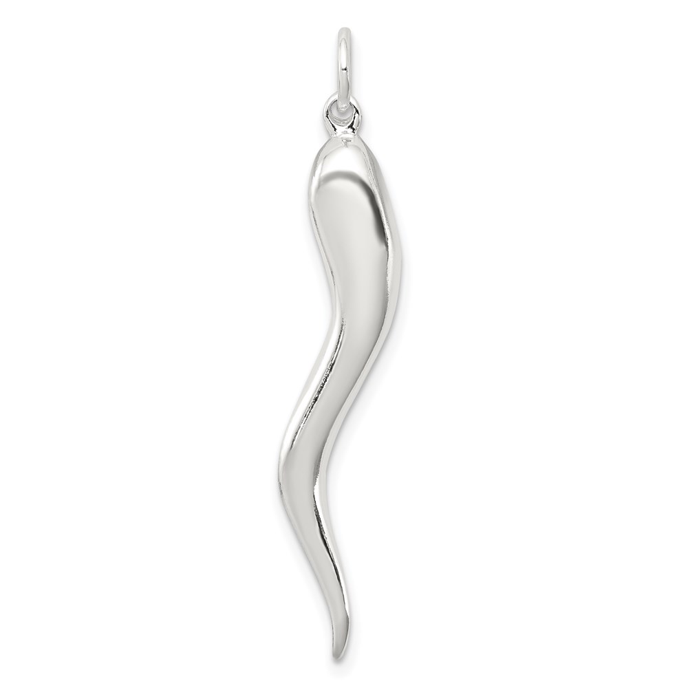 QC264.jpg Sterling Silver Italian Horn Pendant - Image 1