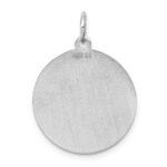 Sterling Silver Rhodium-plated Pomeranian Disc Charm - Image 4