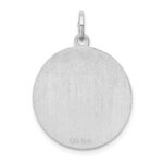 Sterling Silver Rhodium-plated Siberian Husky Disc Charm - Image 4