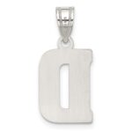 Sterling Silver Rhodium-plated Letter D Initial Pendant - Image 4