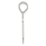 Sterling Silver Rhodium-plated Letter Q Initial Pendant - Image 2