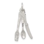 Sterling Silver Knife, Fork & Spoon Charm