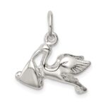Sterling Silver STORK W/ BABY CHARM - Image 4