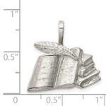 Sterling Silver Books with Quill Charm - Image 3
