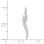 Sterling Silver Satin Italian Horn Charm - Image 3