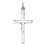 Sterling Silver Platinum-plated INRI Crucifix Pendant - Image 4