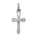 Sterling Silver Platinum-plated Crucifix Charm - Image 4
