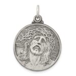 Sterling Silver Antiqued Ecce Homo Medal