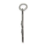 Sterling Silver Antiqued Sacred Heart of Jesus Medal - Image 2