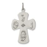 Sterling Silver Antiqued Cross Pendant - Image 4
