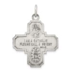 Sterling Silver Antiqued 4-way Medal - Image 4