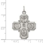 Sterling Silver Antiqued 4-way Medal - Image 3