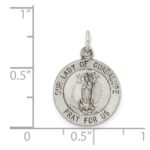 Sterling Silver Antiqued Our Lady of Guadalupe Medal - Image 4