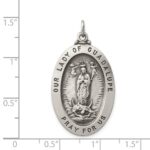 Sterling Silver Antiqued Our Lady of Guadalupe Medal - Image 3