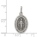 Sterling Silver Antiqued Miraculous Medal - Image 3