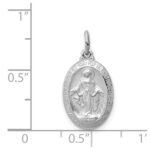 Sterling Silver Platinum-plated Miraculous Medal - Image 3