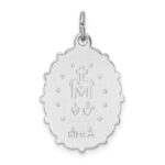 Sterling Silver Platinum-plated Miraculous Medal - Image 3