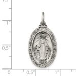 Sterling Silver Antiqued Miraculous Medal - Image 3