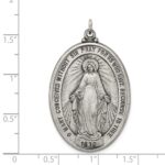Sterling Silver Antiqued Miraculous Medal - Image 3