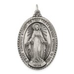 Sterling Silver Antiqued Miraculous Medal