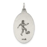 Sterling Silver Antiqued St.Christopher Soccer Medal - Image 3