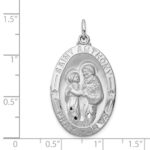 Sterling Silver Platinum-plated St. Anthony Medal - Image 4