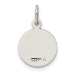 Sterling Silver Antiqued Baptism Medal - Image 3